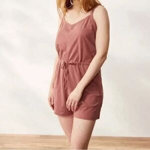 Coyuchi Rosehip Solstice Organic Sleeveless Short Romper Women's Size Small NWT